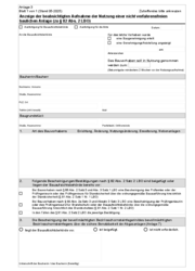 Anzeige der beabsichtigten Aufnahme der Nutzung einer nicht verfahrensfreien baulichen Anlage LBO (Anlage 3)