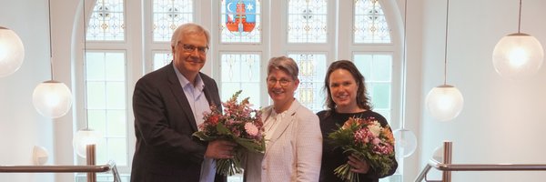 Stephan Dose, Dr. Barbara Nerlich und Tanja Ahlers anlässlich der Begrüßung zur neuen Schulleiterin in der Lornsenschule