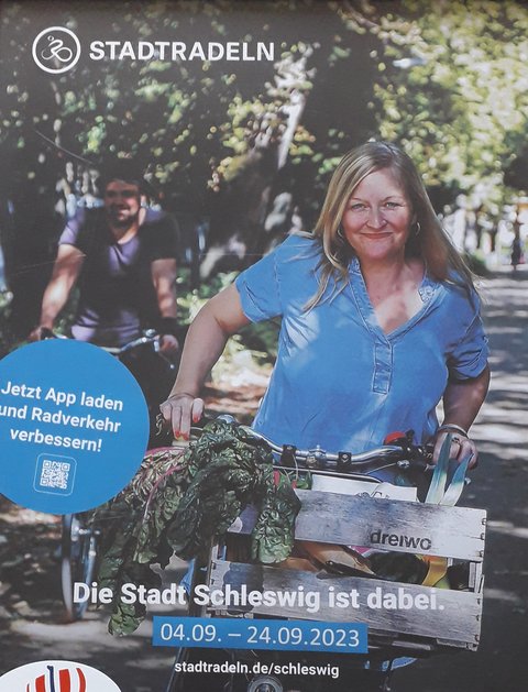 Plakat Stadtradeln Stadt Schleswig 04.–28.09.2023