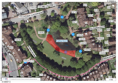 Lageplan_ Lornsenpark Luftaufnahme als Lageplan zu den bauarbeiten am Lornsenpark