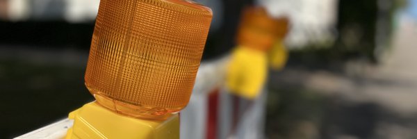 Absperrbaken für eine Verkehrssperrung