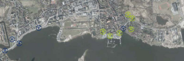 Luftbild von Schleswig entlang der Schlei