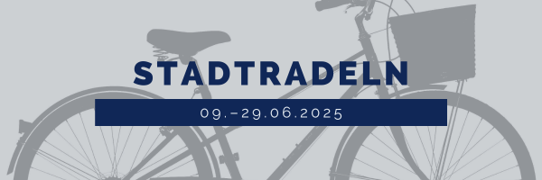 Bild zeigt Fahrrad mit Zusatz Stadtradeln 09.–29.06.2025
